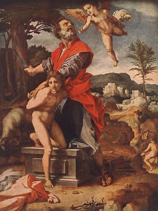 Andrea del Sarto The Sacrifice of Abraham Norge oil painting art